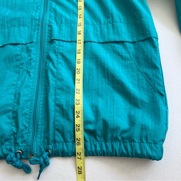 Claudia Barnes Sport Vintage Windbreaker Womens Small Zip Up Jacket Turquoise - Picture 13 of 15
